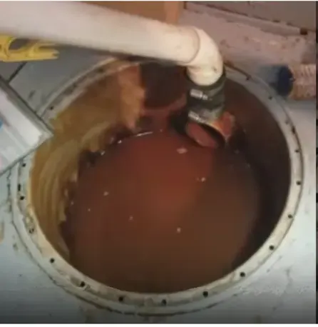 Sump pit filled with water in a Brentwood, TN basement
